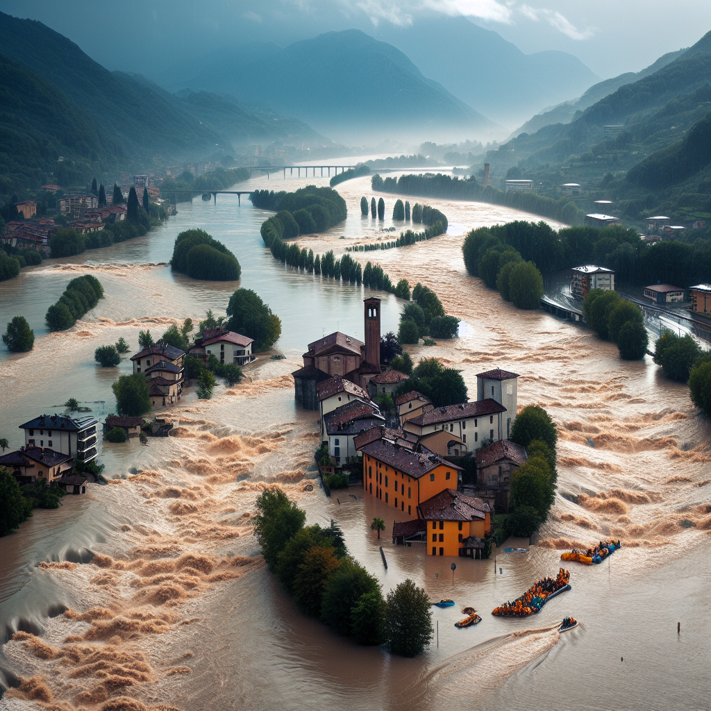 Allagamenti in Lombardia: il fiume Seveso si unisce al Lambro